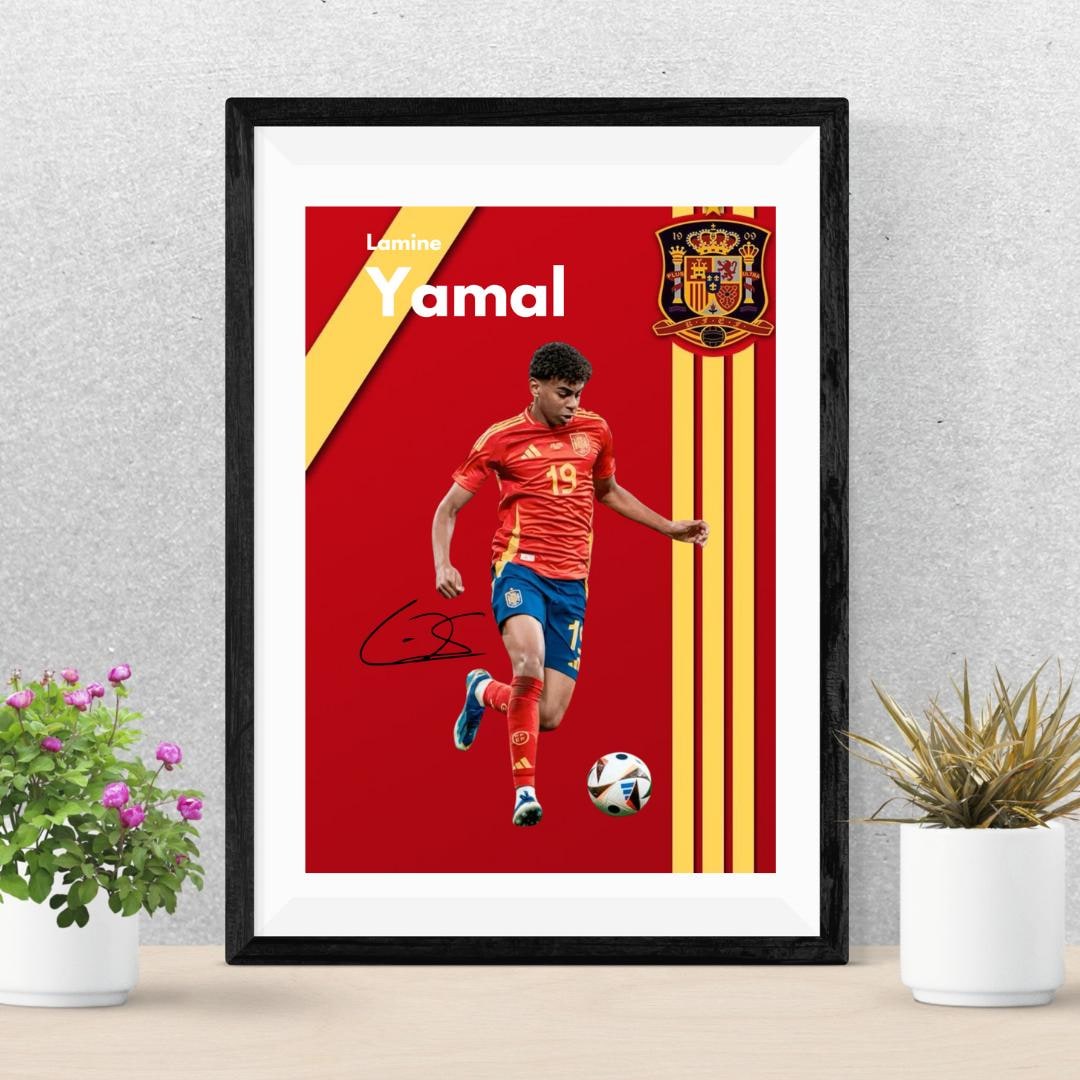 Yamal Rasmlar Lamine Yamal Poster – Football Wall Art | Spain National Team | Soccer ...