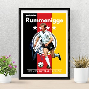 Cartel de KARL-HEINZ RUMMENIGGE / Leyenda del fútbol alemán / Walkpaper de fútbol / Soccer Deco