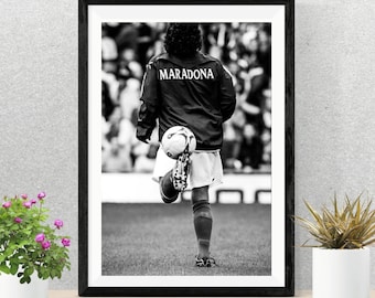 CARTEL TRIBUTO A MARADONA / Homenaje a DIego Armando Maradona / Walkpaper de Fútbol / Soccer Deco