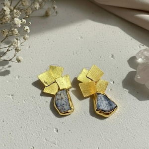 Handcrafted Stone Earrings | Modern Artisan Jewelry