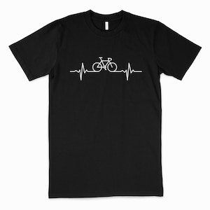 Heartbeat Bicycle T-Shirt: Funny Cycling Graphic Tee
