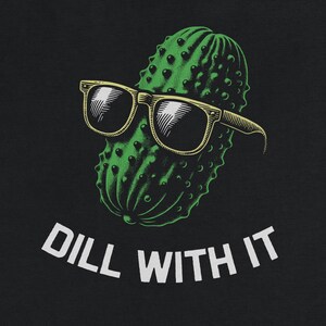 a black shirt with a green cactus wearing sunglasses