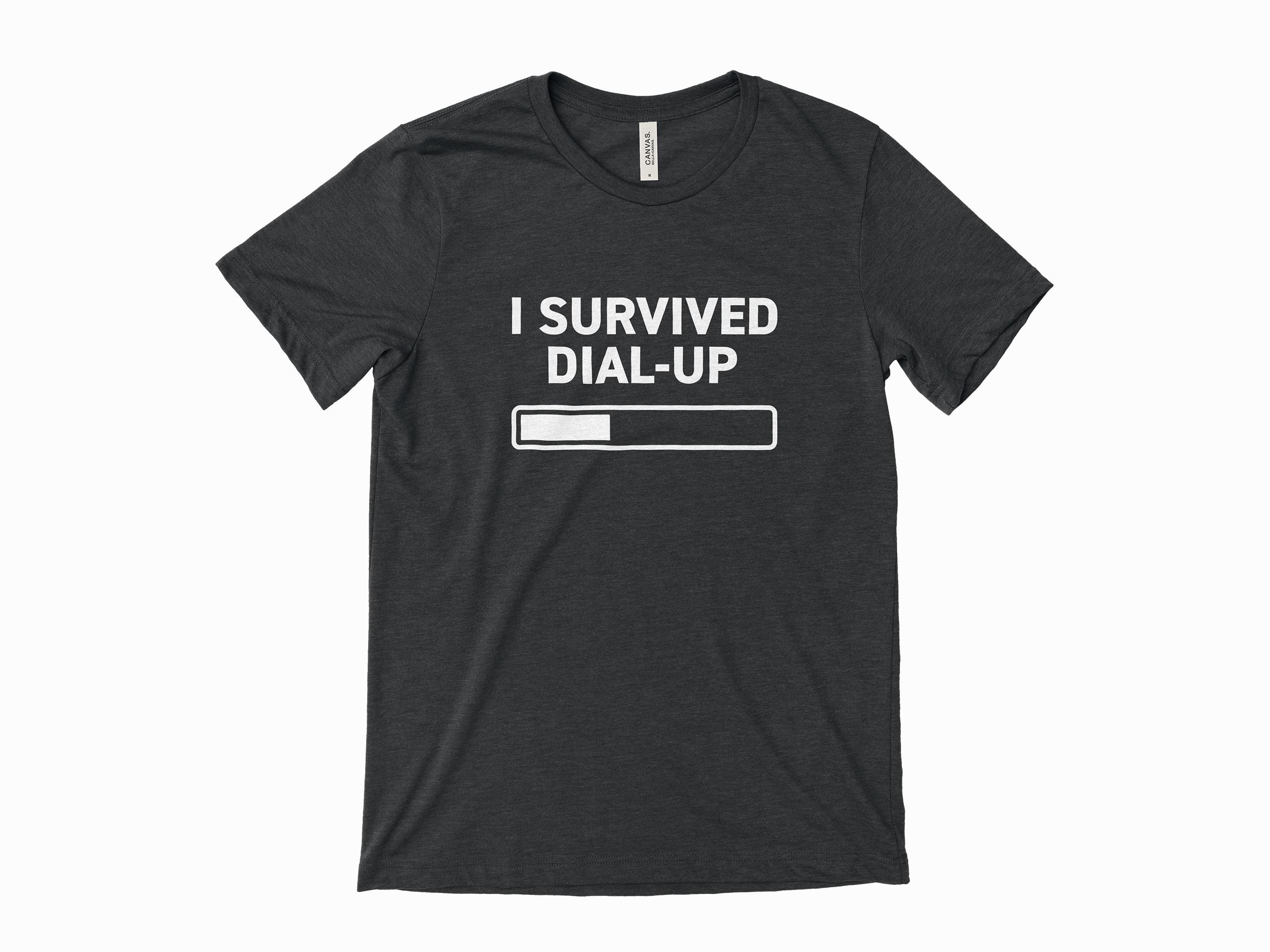 I Survived Dial-up T-shirt – Funny Internet Nostalgia Tee – Retro 