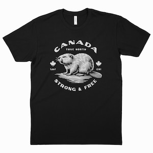 Canadian Pride Tee – True North Strong & Free – Vintage Beaver T-Shirt