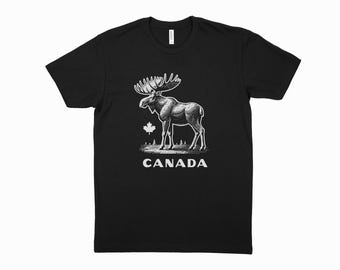 Canadian Moose T-Shirt – Vintage Wildlife Design