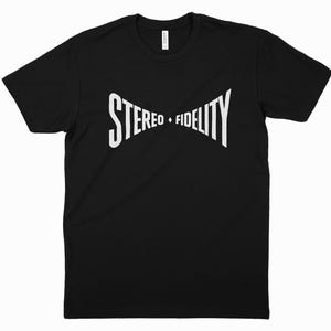 Stereo Fidelity Graphic Tee | Retro Soundwave Design Shirt | Music Lover's Vintage T-Shirt