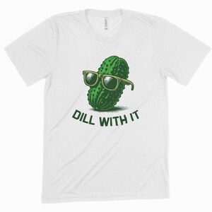 a white t - shirt with a green cactus wearing sunglasses