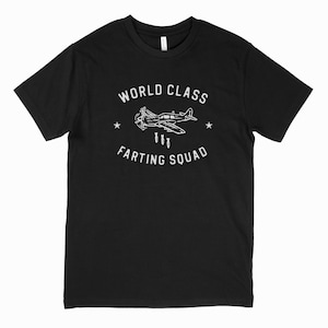 "Lustiges furzendes T-Shirt - ""World Class Farting Squad"" Graphic Tee - Vintage Design für Bomb Droppers."