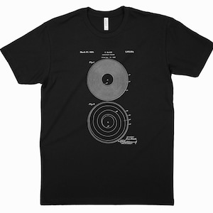 Chemise vernie pour disque vinyle - T-shirt vintage avec design de disque - T-shirt graphique pour passionné de musique