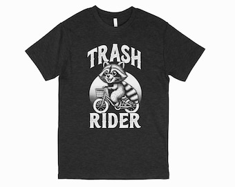 Raccoon Cyclist T-Shirt – Funny Graphic Tee for Bike Enthusiasts