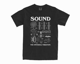 Sound Science Tee - Vintage Audio Diagramm Grafik