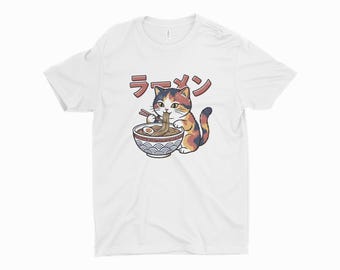 Ramen Cat Shirt – Retro Japanese Noodle-Loving Kitty Tee