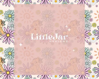 Baby lion Seamless Pattern
