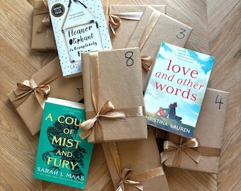 Book Advent Calendar, 12 months of fiction books | Romance, Fantasy, Young Adult, Contemporary | High Goodreads rating