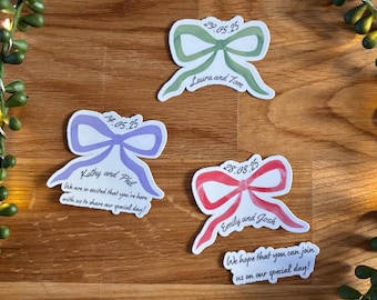 Wedding envelope stickers | Personalise with your names/date/message | Customise the colour/quantity | Wedding stationary, stickers, invite