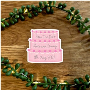 Save The Date stickers | Personalise with your names/date | Customise the colour/quantity | Wedding stationary, stickers, invite