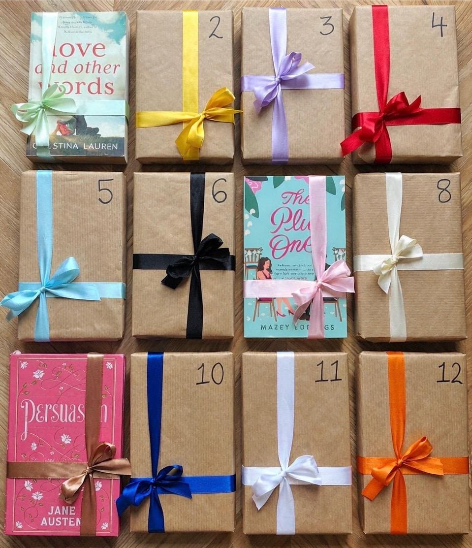 Taylor-Inspired Book Advent Calendar Blind Date with 12 books Album Inspired Romance, Literary Fiction Fantasy, Thriller, Young Adult