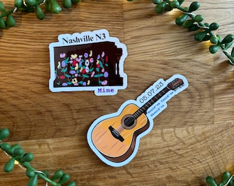 Surprise Song stickers | Two stickers personalised for each specific show | Shadow box stickers | High quality, durable, waterproof sticker