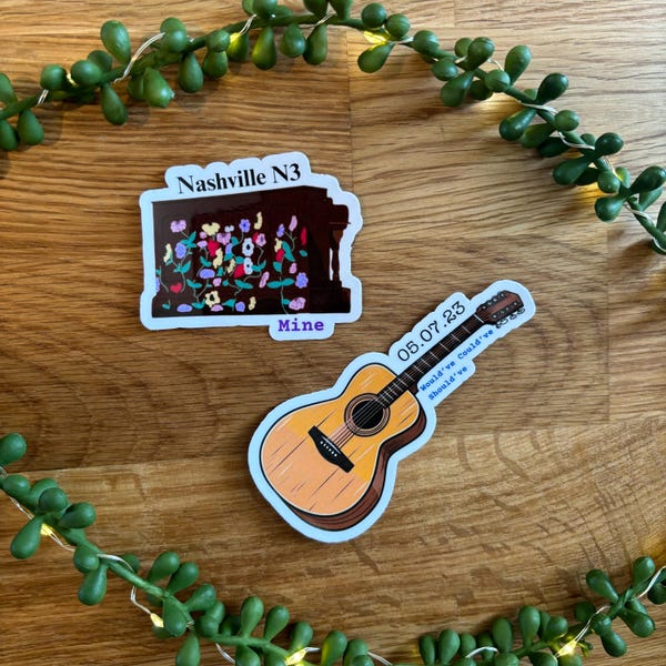 Surprise Song Stickers | Custom City & Night | Personalised Tour Stickers | Shadow Box, High Quality, Durable, Waterproof Stickers