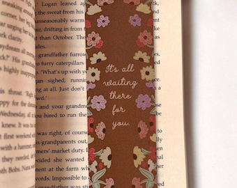 It's All Waiting There For You Bookmark | Piano Song Floral Design