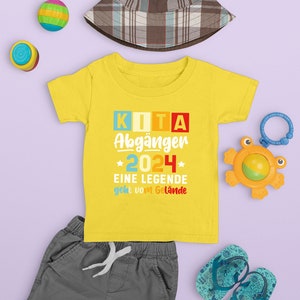 Geschenk schulanfang, kindergarten abschied, Kinder Kita Abgänger 2024 Schulkind Einschulung Schule Letzter Tag T-Shirt Yellow