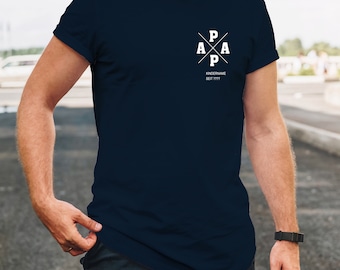 Papa Shirt Minimal since your desired year personalized with name and year of birth of the child, men's day gift, Dad, Father's day t-shirt