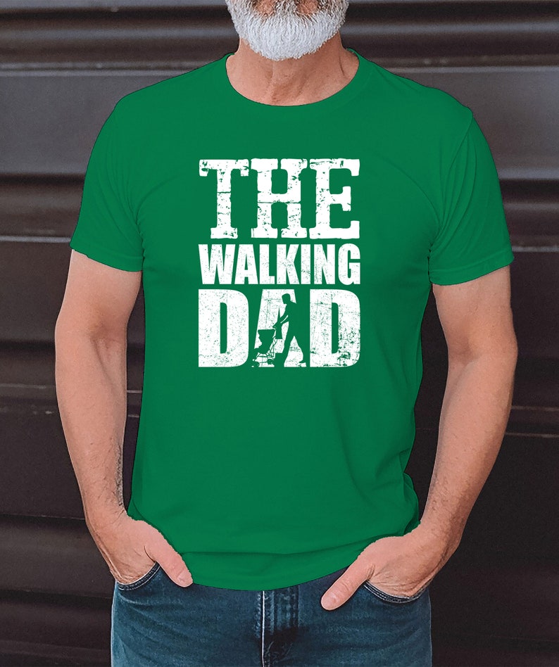 The Walking Dad Vatertag Geschenk Für Vater Herren T-shirt, Vatertaggeschenk, Vatertag tshirt, herrentag geschenk, Dad Father's day t-shirt Kelly Green