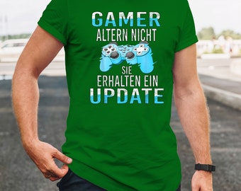 Lustiges Zocken Gamer Update Jungs Gaming Nerd T-Shirt, gamer gifts, gamer shirt, computer shirt, Sprüch Shirt