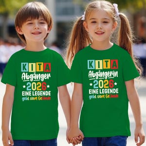 Kindergarten Graduation T-Shirt, Kita Abgänger 2026 Kelly Green