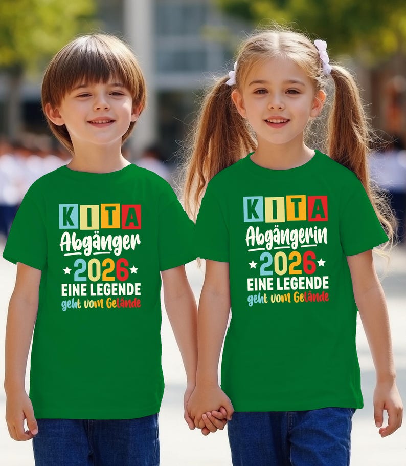 Kindergarten Graduation T-Shirt, Kita Abgänger 2026 Kelly Green