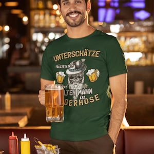 Old Man in Leather Trousers - Bavarian Wiesn Oktoberfest T-Shirt,Sweatshirt and Hoodie full size