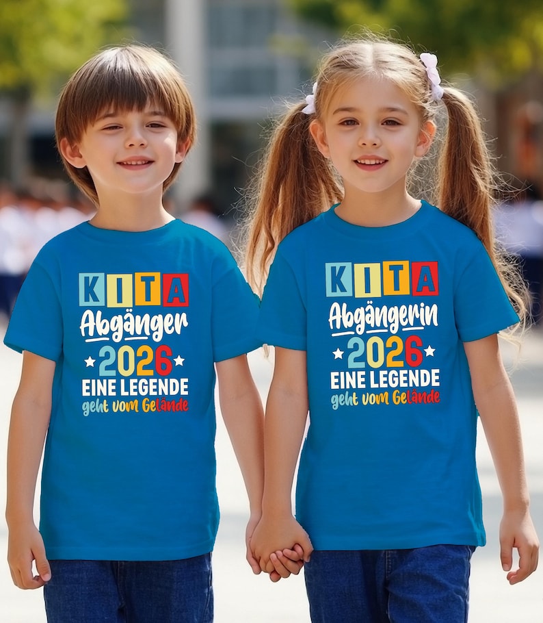 Kindergarten Graduation T-Shirt, Kita Abgänger 2026 Aqua