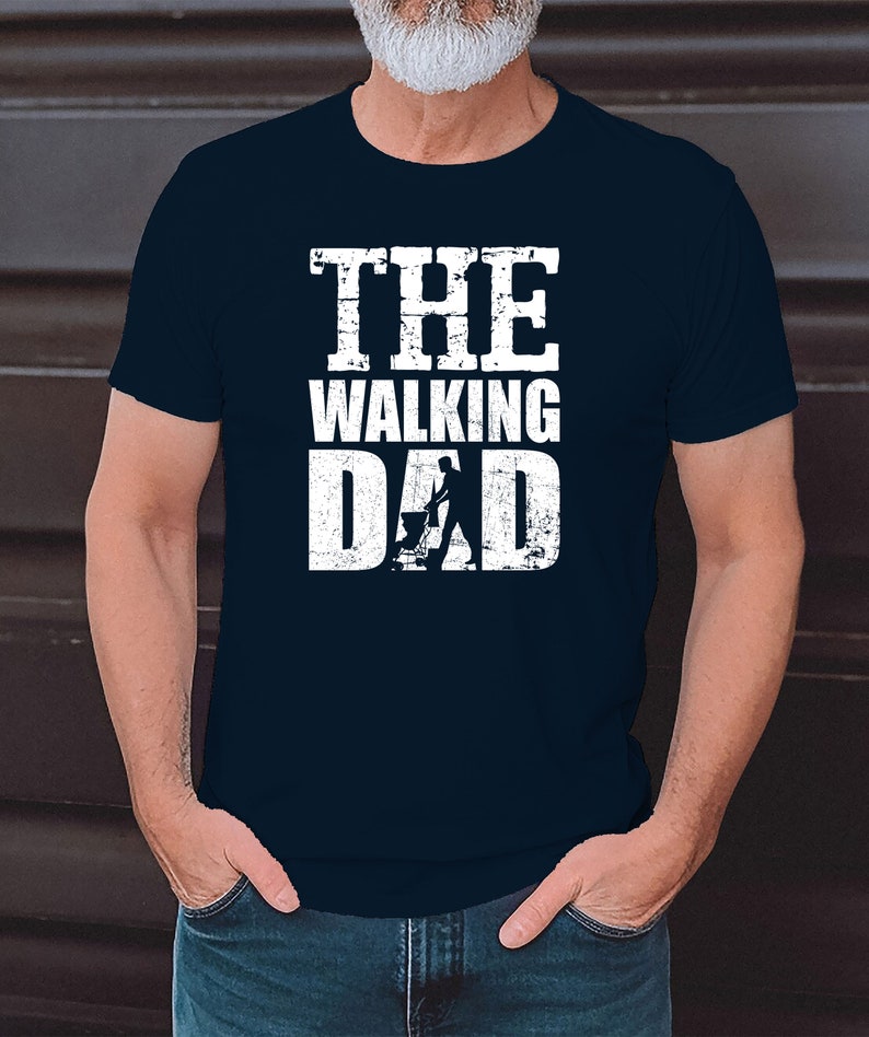 The Walking Dad Vatertag Geschenk Für Vater Herren T-shirt, Vatertaggeschenk, Vatertag tshirt, herrentag geschenk, Dad Father's day t-shirt Navy