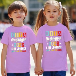 Kindergarten Graduation T-Shirt, Kita Abgänger 2026 Pink