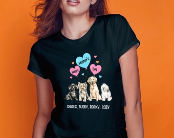 Happy Mother's Day Dog Mom Heart Balloon Mother's Day Gifts Personalized T Shirt, Baby Bodysuit, Kinder T-Shirt, Damen T-shirt, Muttertag