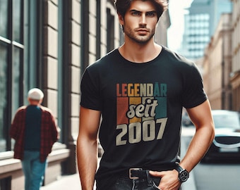 18th Birthday Shirt: Legendary Since 2007, Funny Gift Tee