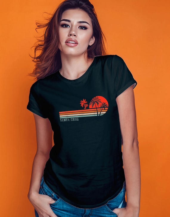 Santa Cruz T Shirt Vintage Beach Sunset Adult Kids Clothes Santa Cruz T Shirt Vintage Beach Sunset Adult Kids Clothes
