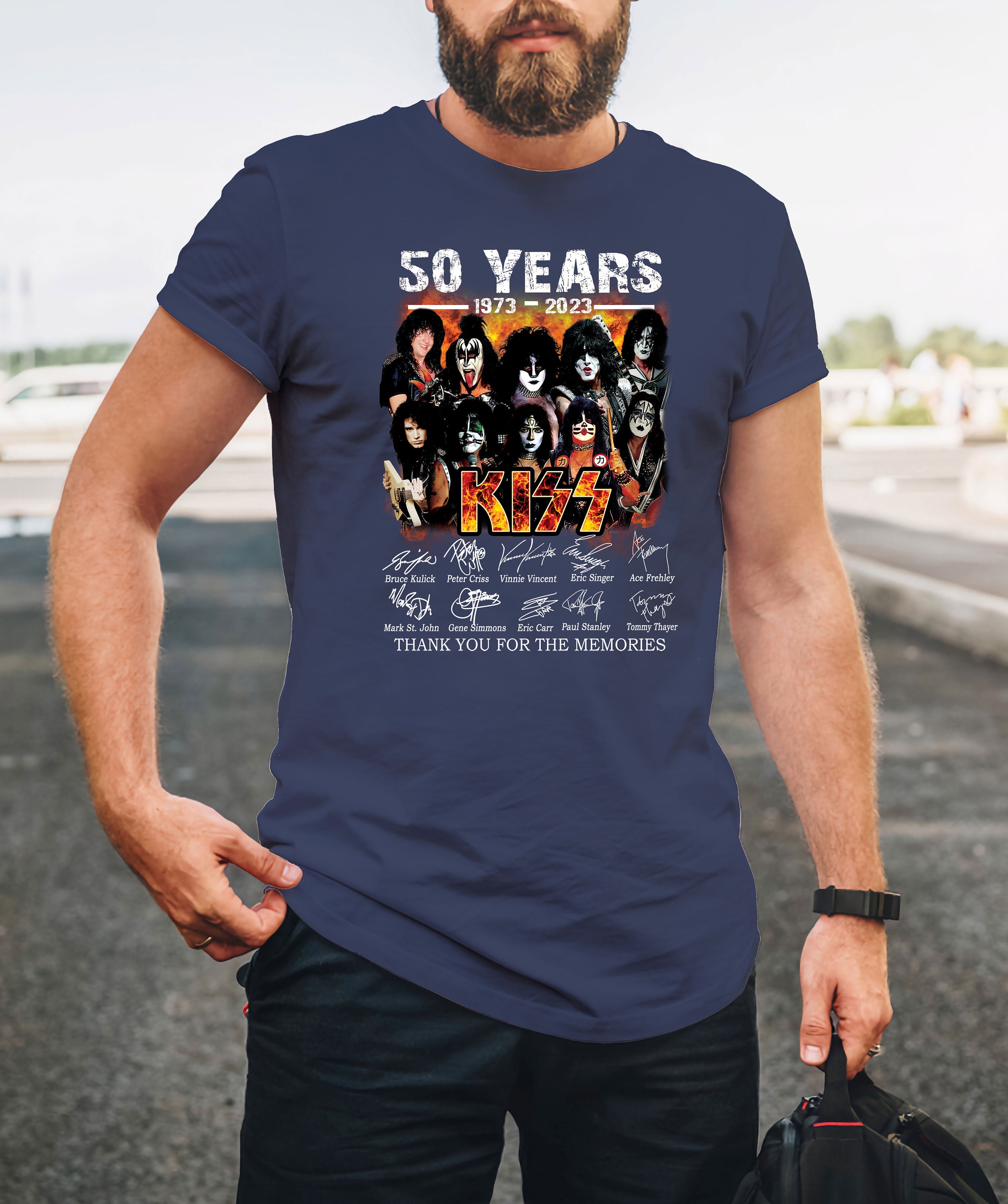 KISS End of the road tour 2023-All Disign Unisex T-Shirt - Full Color ,  S-3XL