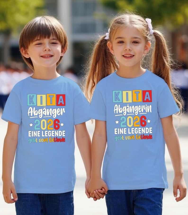 Kindergarten Graduation T-Shirt, Kita Abgänger 2026 Sky Blue