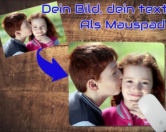 Personalisiertes Mousepad Dein Foto oder Bild als Mousepad Foto Mousepad - Bild Mauspad - Perfektes Valentinstagsgeschenk oder Weihnachten!