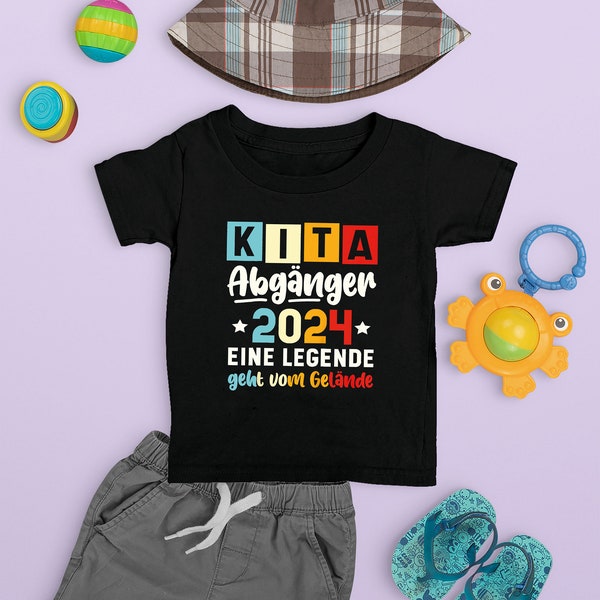 Geschenk schulanfang, kindergarten abschied, Kinder Kita Abgänger 2024 Schulkind Einschulung Schule Letzter Tag T-Shirt