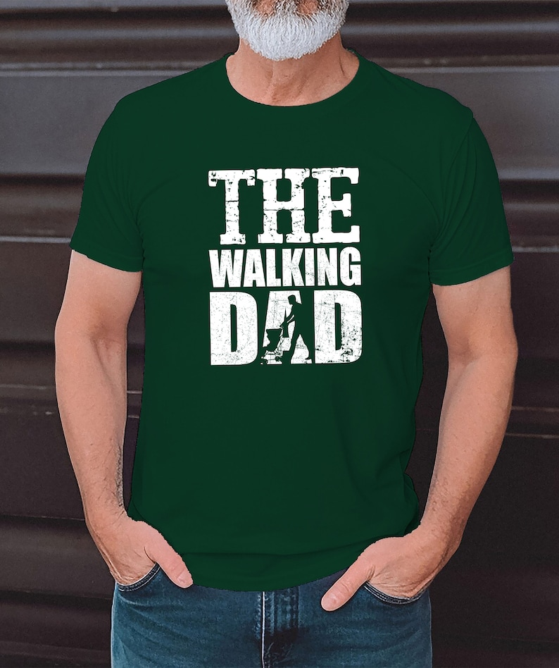 The Walking Dad Vatertag Geschenk Für Vater Herren T-shirt, Vatertaggeschenk, Vatertag tshirt, herrentag geschenk, Dad Father's day t-shirt Bottle Green