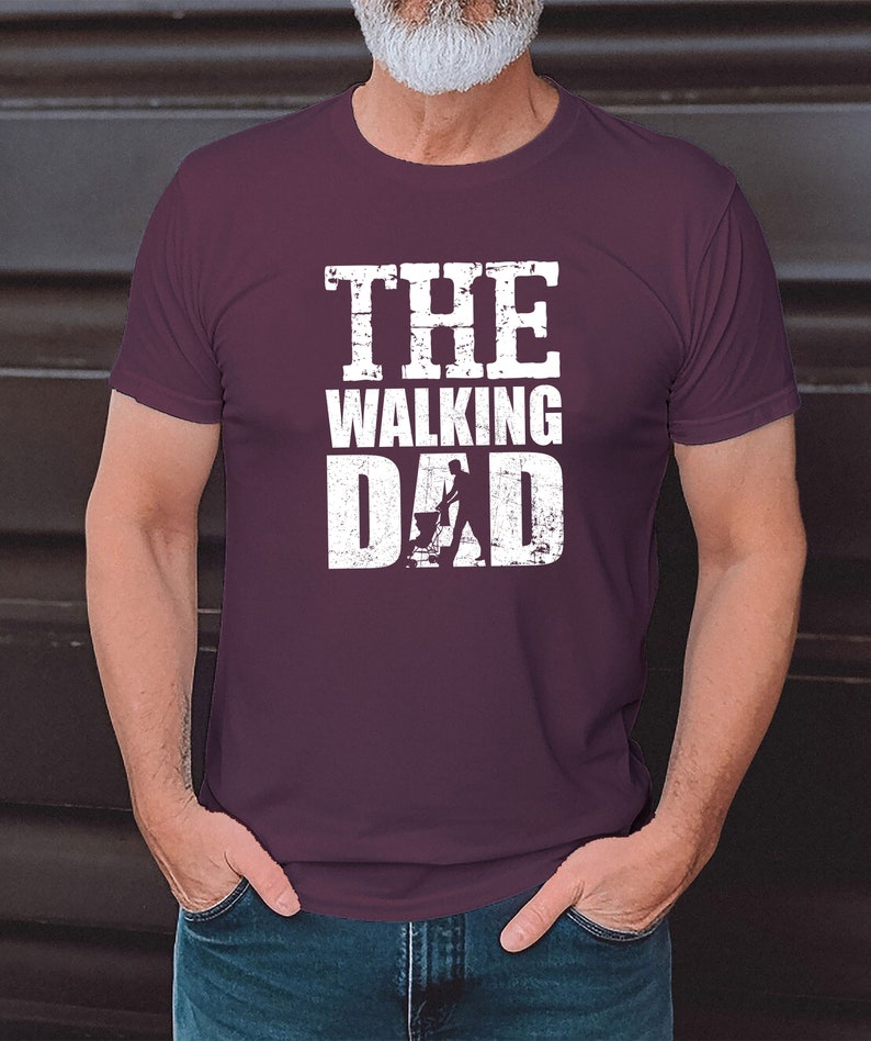 The Walking Dad Vatertag Geschenk Für Vater Herren T-shirt, Vatertaggeschenk, Vatertag tshirt, herrentag geschenk, Dad Father's day t-shirt Burgundy Red