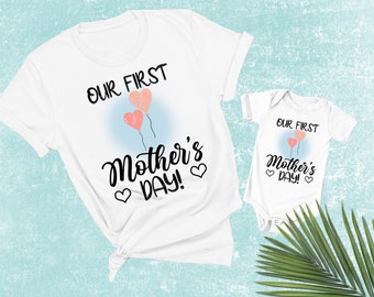 unser erster Muttertag Shirt, Baby Bodysuit. Muttertagsgeschenk