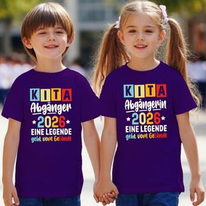 Kindergarten Graduation T-Shirt, Kita Abgänger 2026 Purple
