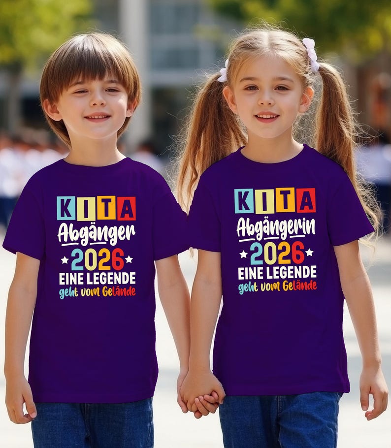Kindergarten Graduation T-Shirt, Kita Abgänger 2026 Purple