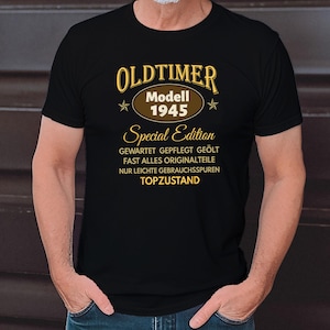 Geburtstags-T-Shirt für Sie und Ihn | Lustiges Geschenk für 1945 | Personalisiertes Vintage 1945 Design | Humorvolles 80er Geburtstags Shirt