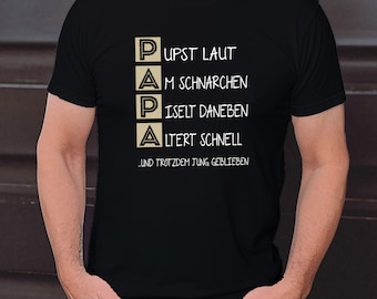 T-Shirt zum Vatertag für Papa Vatertagsgeschenk T-Shirt für Vater Papa Pust Schnarchen,herrentag geschenk, Dad Father's day t-shirt