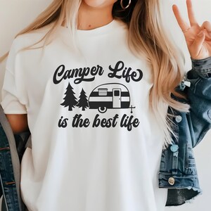 Camper Life is the Best Life T-Shirt, Comfort Colors Shirt, Camping Tee, RV Life Shirt, Nature Lover Gift, Campground Life Shirt