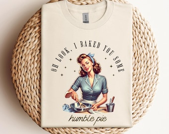 Retro Housewife T-Shirt: Sassy Vintage Woman Tee